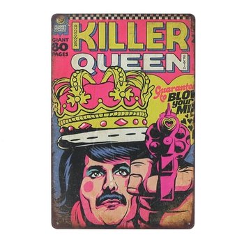 Plakat Tabliczka dekoracyjna metalowa KILLER QUEEN - RustykalneUchwyty