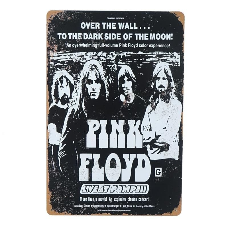 Floyd Color Plakat Tabliczka dekoracyjna metalowa PINK FLOYD POMPEII ...