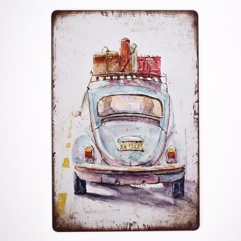 Plakat Tabliczka dekoracyjna metalowa VW BEETLE 2 - RustykalneUchwyty