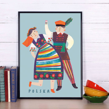 Plakat Tancerze Ludowi 21x30 - Love Poland Design
