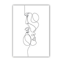 Plakat twarze, plakat minimalistyczny, 21x29,7 cm (A4)