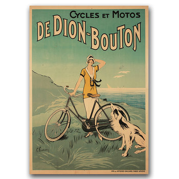 Plakat vintage Rower Dion Bouton Reklama Drukuj A1 - Vintageposteria