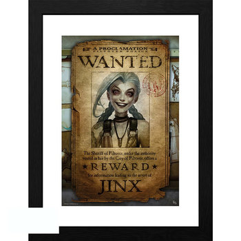 Plakat w ramce LEAGUE OF LEGENDS - "Jinx Wanted" (30x40 cm) - GB eye
