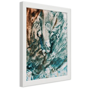 Plakat w ramie białej, Abstrakcja inspirowana naturą 30x45 - Feeby