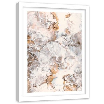 Plakat w ramie białej Feeby, Abstrakcja rozmyta farba 50x70 cm - Feeby
