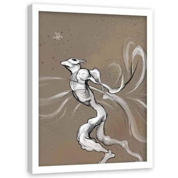 Plakat w ramie białej FEEBY Abstrakcyjna postać, 70x100 cm - Feeby