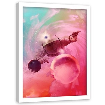 Plakat w ramie białej FEEBY Abstrakcyjny kosmos, 40x60 cm - Feeby