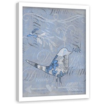 Plakat w ramie białej FEEBY Abstrakcyjny ptak, 70x100 cm - Feeby