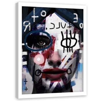 Plakat w ramie białej FEEBY Abstrakcyjnya kobieta, 50x70 cm - Feeby