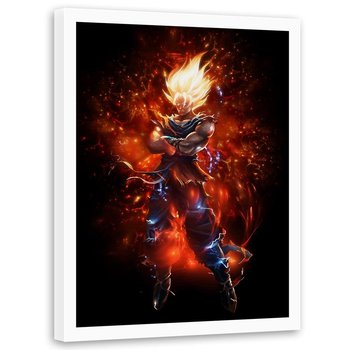 Plakat w ramie białej FEEBY Dragon Ball 5, 70x100 cm - Feeby