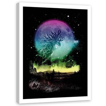 Plakat w ramie białej FEEBY Duch lasu, 50x70 cm - Feeby