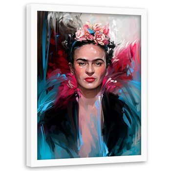Plakat w ramie białej FEEBY Frida, 70x100 cm - Feeby