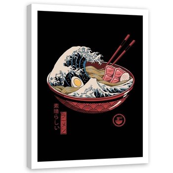 Plakat w ramie białej FEEBY Japońska zupa abstrakcja, 50x70 cm - Feeby