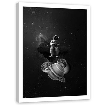 Plakat w ramie białej FEEBY Kosmos abstrakcja, 70x100 cm - Feeby