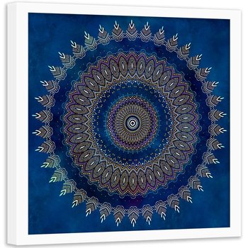 Plakat w ramie białej FEEBY Mandala, abstrakcja, 80x80 cm - Feeby