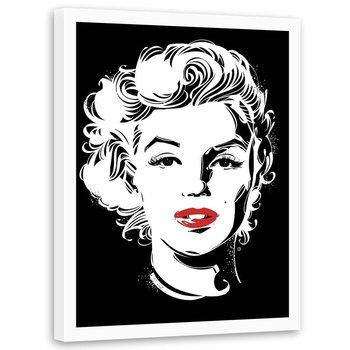 Plakat w ramie białej FEEBY Marilyn Monroe Pop Art, 70x100 cm - Feeby