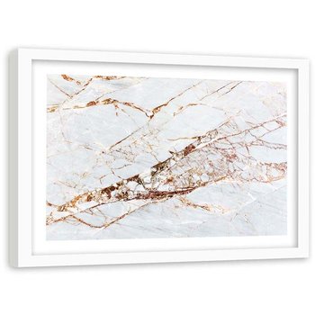 Plakat w ramie białej Feeby,  Marmur abstrakcja 60x40 cm - Feeby