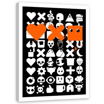 Plakat w ramie białej FEEBY Miłość śmierć i roboty, 50x70 cm - Feeby