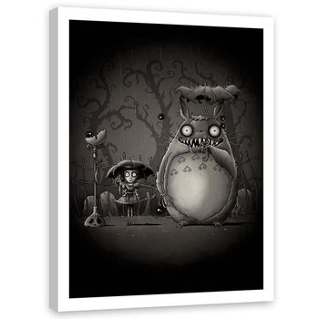 Plakat w ramie białej FEEBY Mój sąsiad Totoro, 70x100 cm - Feeby