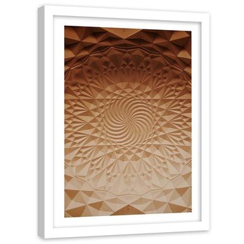 Plakat w ramie białej Feeby, Ornament geometria 21x30 cm - Feeby