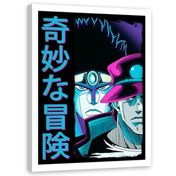 Plakat w ramie białej FEEBY Postacie z anime, 50x70 cm - Feeby