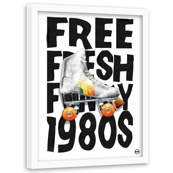 Plakat w ramie białej FEEBY Wrotki wolności, 50x70 cm - Feeby