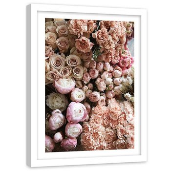 Plakat w ramie białej Feeby, Zebrane kwiaty natura 13x18 cm - Feeby