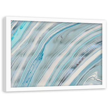 Plakat w ramie białej, Marmur, abstrakcja - 100x70 - Feeby