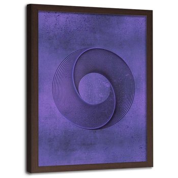 Plakat w ramie brązowej, Abstrakcyjny okrąg - 70x100 - Feeby