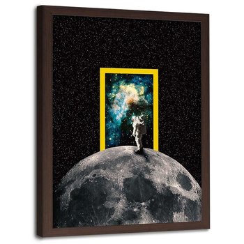 Plakat w ramie brązowej FEEBY Abstrakcyjny Plakat kosmosu, 40x60 cm - Feeby