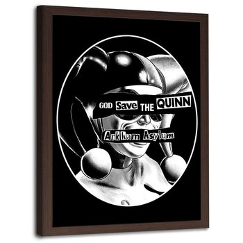 Plakat w ramie brązowej FEEBY Boże strzeż Harley Quinn, 40x60 cm - Feeby