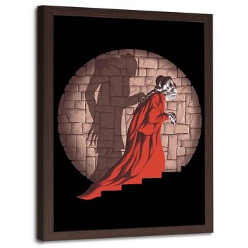 Plakat w ramie brązowej FEEBY Cień wampira, 50x70 cm - Feeby