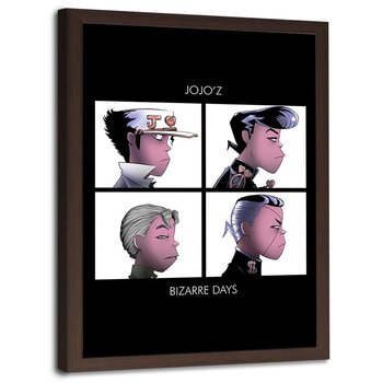 Plakat w ramie brązowej FEEBY Cztery postacie, 50x70 cm - Feeby