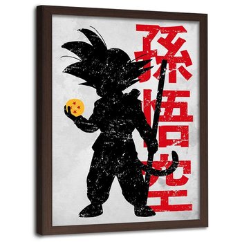 Plakat w ramie brązowej FEEBY Dragon Ball, 70x100 cm - Feeby