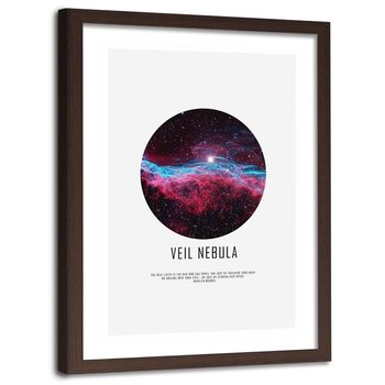 Plakat w ramie brązowej FEEBY Galaktyczna mgławica, 60x90 cm - Feeby