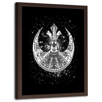 Plakat w ramie brązowej FEEBY Gwiezdni rebelianci, 70x100 cm - Feeby
