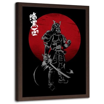 Plakat w ramie brązowej FEEBY Lord samuraj, 50x70 cm - Feeby