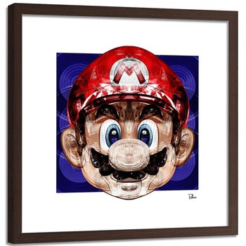 Plakat w ramie brązowej FEEBY Mario, 40x40 cm - Feeby