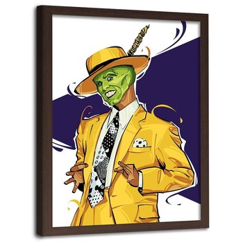 Plakat w ramie brązowej FEEBY Maska, 70x100 cm - Feeby