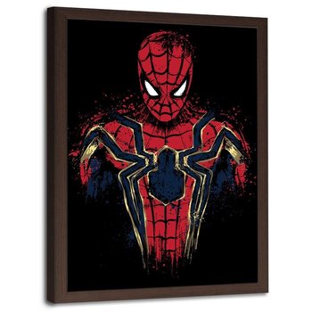 Plakat w ramie brązowej FEEBY Niepokonany pająk, 40x60 cm - Feeby