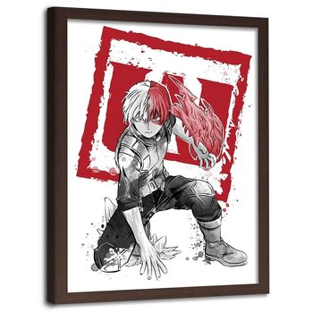 Plakat w ramie brązowej FEEBY Postać z anime, 70x100 cm - Feeby