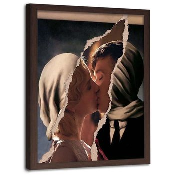 Plakat w ramie brązowej FEEBY Postacie z serialu pocałunek, 50x70 cm - Feeby