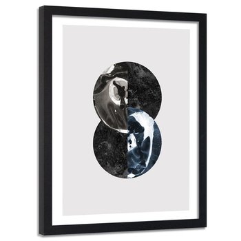 Plakat w ramie czarnej FEEBY Abstrakcyjne koła, 40x60 cm - Feeby