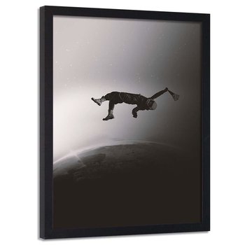 Plakat w ramie czarnej FEEBY Abstrakcyjny astronauta, 40x60 cm - Feeby