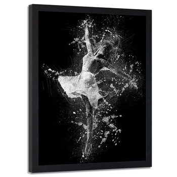 Plakat w ramie czarnej FEEBY Baletnica, 70x100 cm - Feeby