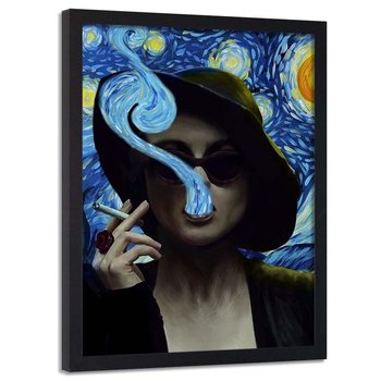 Plakat w ramie czarnej FEEBY Femme fatal, 70x100 cm - Feeby