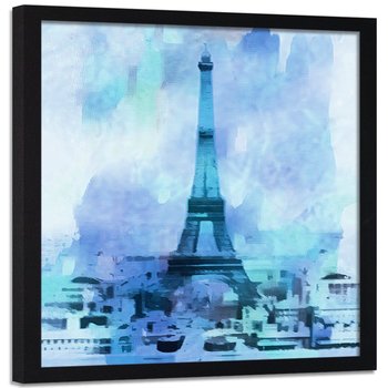 Plakat w ramie czarnej FEEBY, Francja, Paryż, 80x80 cm - Feeby