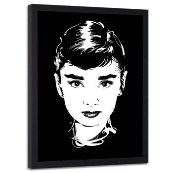 Plakat w ramie czarnej FEEBY Gwiazda pop art, 40x60 cm - Feeby