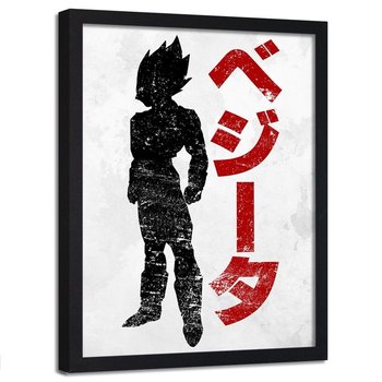 Plakat w ramie czarnej FEEBY Kontury bohatera, 50x70 cm - Feeby