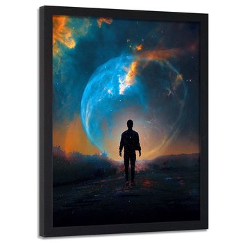 Plakat w ramie czarnej FEEBY Kosmiczne zjawisko, 40x60 cm - Feeby